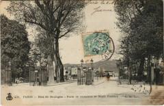 Carte postale ancienne Bois de Boulogne - Porte de Suresnes et Mont-Valérien
                                                                     à Paris 16e
                                
