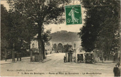 Carte postale ancienne Bois de Boulogne - Porte et Pont de Suresnes - Le Mont-Valérien
                                                                     à Paris 16e
                                