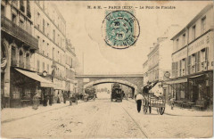 Carte postale ancienne Le Pont de Flandre
                                                                     à Paris 19e
                                