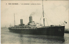 Nos Navires - La Lorraine Sortant du Havre Ships