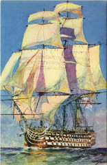 Grand Voilier - 1840 - 19. Siecle - Aquarelle Ships
