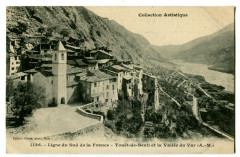 Carte postale ancienne Touët-de-Beuil et la Vallée du Var
                                                                     à Touët-sur-Var
                                
