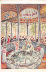Vichy Cpa Illustrateur Source De La Grande Grille à Vichy