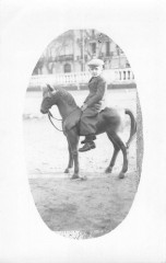 Carte Photo En Gros Plan D'Un Enfant Sur Un Cheval En Bois A Identifier