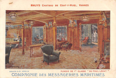 Marine Messageries Maritimes Publicite Fumoir 1ERE Classe Du Paul Lecat