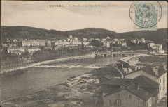Carte postale, Epinal, La Moselle et le Pont de la Loge Blanche 2
