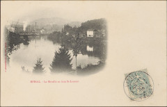 Carte postale, Epinal, La Moselle en face St-Laurent