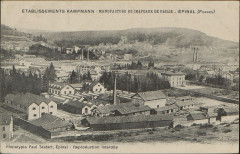 Carte postale, Etablissements Kampmann, Manufacture de Chapeaux de paille, Epinal (France)
