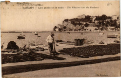 Carte postale ancienne Sanary Les Quais et la Rade France
                                