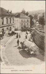 Carte postale, Xertigny, Un jour de Marché