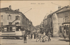 Carte postale, Epinal, Rue Aubert