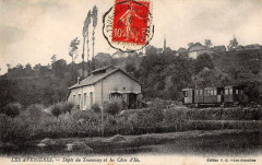 Les Avenieres. - Dépôt du Tramway et les Côtes d'Ile