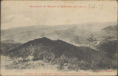 Carte postale, Au sommet du Ballon de Servance, Alt 1210 m., Panorama de la vallée de la Moselle, St-Maurice et le Thillot
