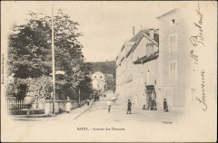 Carte postale, Bains, Avenue des Thermes