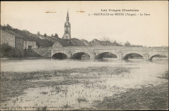 Carte postale, Bazoilles-sur-Meuse (Vosges), Le Pont