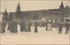 Carte postale, Epinal, On patine à Chantraine