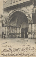 Carte postale, Epinal, Eglise St-Maurice, Portail des Bourgeois
