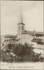 Carte postale, Xertigny, Le Clocher datatnt de 1119