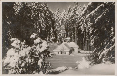 Carte postale, Chapelle du Frère Joseph en hiver