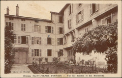 Carte postale, Clinique Saint-Pierre Fourier, Vue des Jardins et des Bâtiments