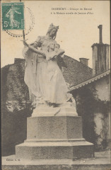 Carte postale, Domrémy, Groupe de Mercié à la maison natale de Jeanne d'Arc