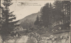 Carte postale, Environs de La Bresse, Sentier de la Grosse Pierre au Moutier-des-Fées