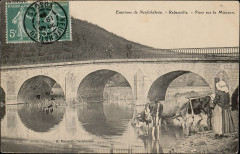 Carte postale, Environs de Neufchâteau, Rebeuville, Pont sur le Mouzon