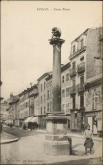Carte postale, Epinal, Statue Pinau 2