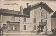 Carte postale, Golbey, Rue d'Epinal, Café-Restaurant Bastien