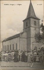 Carte postale, Harol (Vosges), L'Eglise