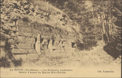 Carte postale, La Mothe (Hte-Marne), Les Remparts, souterrains, Galerie d'écoute du bastion Saint-NiColas -
													88 Vosges
												