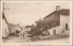 Carte postale, Landaville, Rue de l'Eglise