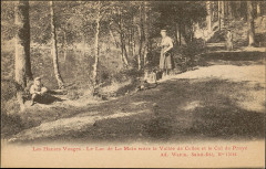Carte postale, Le Lac de La Maix entre vallée de Celles et le Col de Prayé