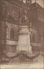 Carte postale, Mattaincourt, Monument aux Morts pour la Patrie 1914-1918