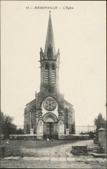 Carte postale, Médonville, L'Eglise