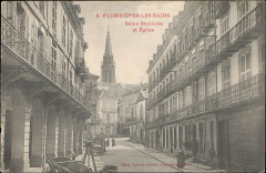 Carte postale, Plombières -les-Bains, Bains Stanislas et Eglise