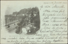 Carte postale, Quai de Juillet & Monument commémoratif
