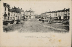 Carte postale, Rambervillers (Vosges), Place du Parmoulin