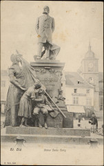 Carte postale, St-Dié, Statue Jules Ferry