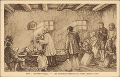 Carte postale, Ventron (Vosges), Les Derniers moments du Frère Joseph (1784)