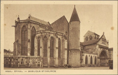 Carte postale, Epinal, Basilique St-Maurice