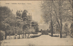 Carte postale, Epinal, Institution Notre-Dame, Entrée