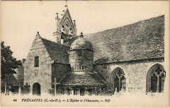 Carte postale ancienne Tregastel L'Eglise et l'Ossuaire
                                                                     à Trégastel
                                