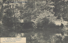 Carte postale, Epinal, Le Petit étang du grand pré du Château