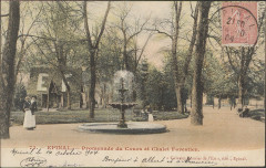 Carte postale, Epinal, Promenade du Cours et châlet forestier 2