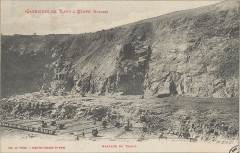 Carte postale, Carrières de Raon-L'Etape (Vosges), Abbatage du Trapp