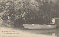 Carte postale, Martigny-les-Bains (Vosges), La Nacelle de l'étang du parc