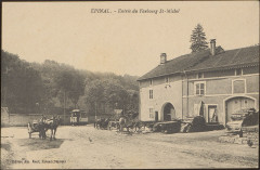 Carte postale, Epinal, Entrée du Faubourg St-Michel