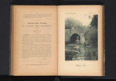 Jongen langs een beek, met op de achtergrond een stenen brug Paysage (Etude) (titel op object), Rp-F-2001-7-1102A-3