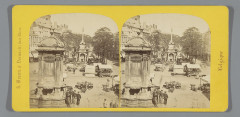 Gezicht op het Place du Marché in Luik, België Place du Péron (titel op object) Liêge (serietitel op object) Belgique (serietitel op object), Rp-F